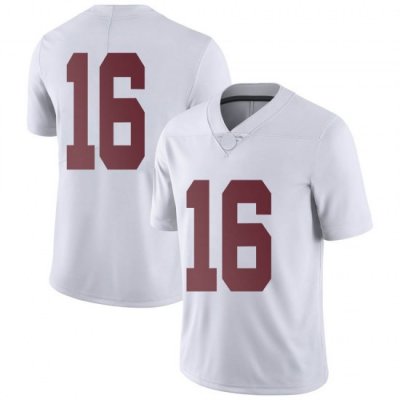 NCAA Men's Alabama Crimson Tide #16 Will Reichard Stitched College Nike Authentic No Name White Football Jersey IQ17Q28MS